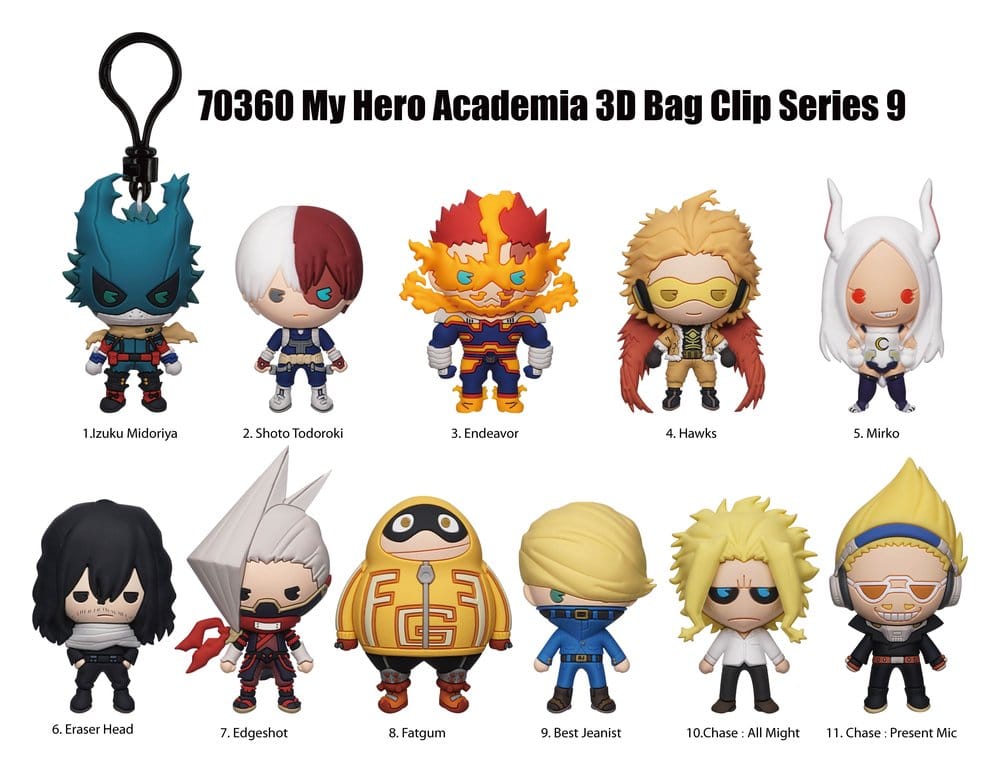 My Hero Academia Blind Bag présentoir porte-clés 3D en PVC série 9 (24)