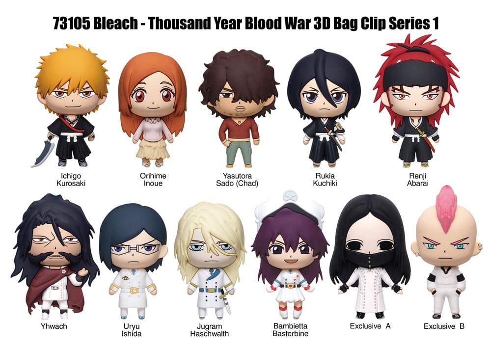 Bleach Thousand-Year Blood War 3D présentoir porte-clés sac à dos Série 1 (24)