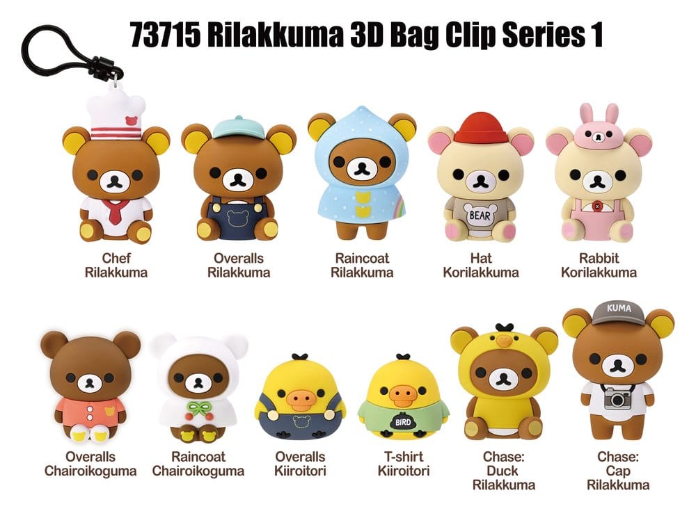Rilakkuma 3D porte-clés en PVC série 1 Blind Bag Display (24)