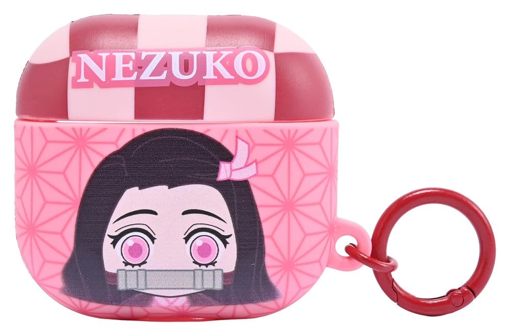 Demon Slayer étui pour Airpods en mousse 3D porte-clés Nezuko Présentoir (12)