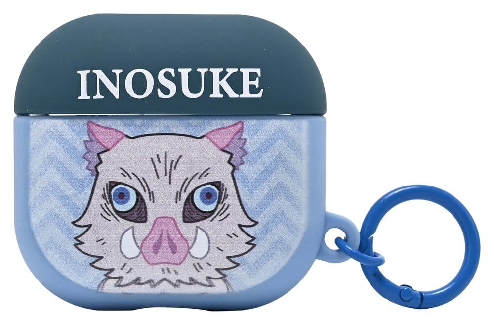Demon Slayer étui pour Airpods en mousse 3D porte-clés Inosuke Présentoir (12)