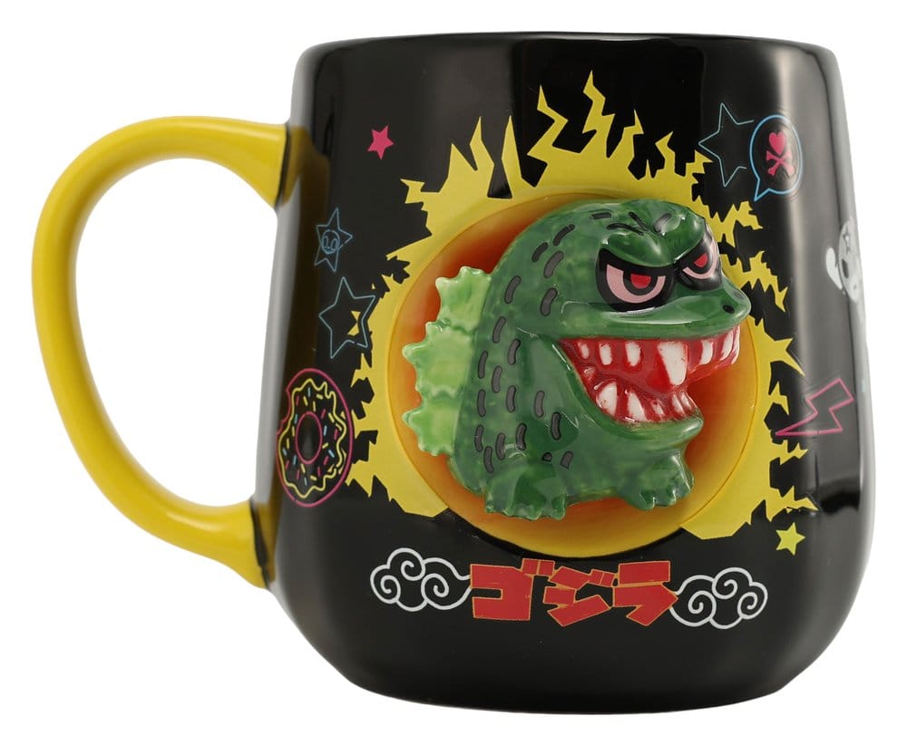 Tokidoki x Godzilla mug 2D Relief Figural