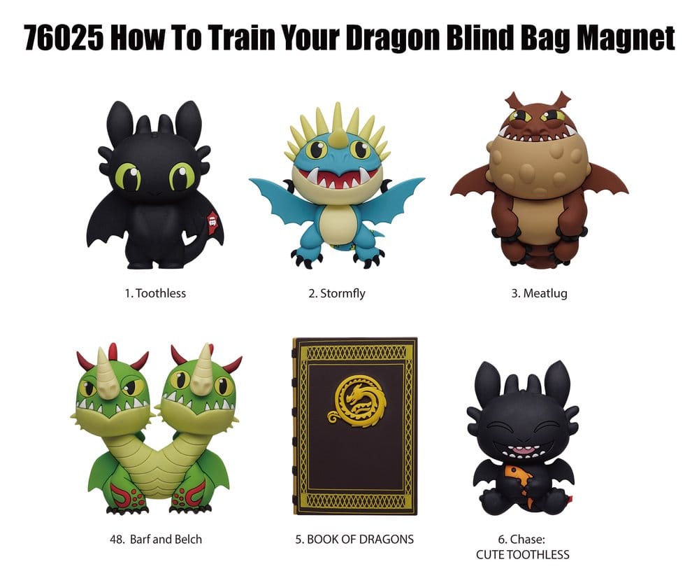 Dragons Blind pack aimants Series 1 Display (12)