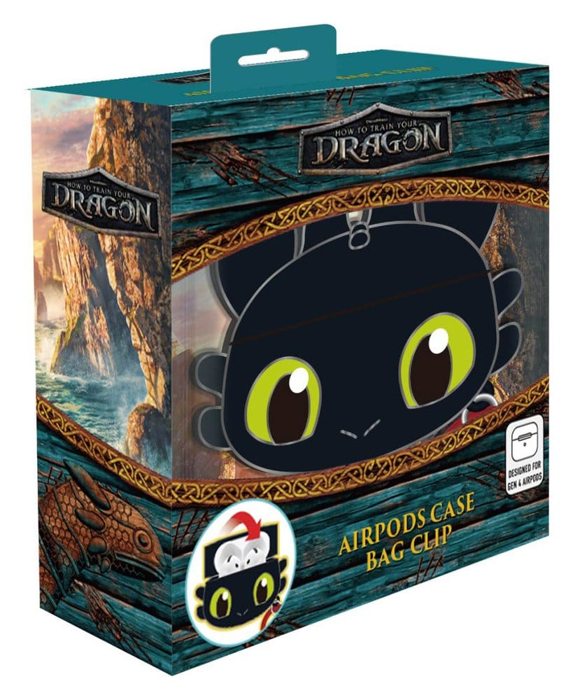 Dragons porte-clés étui pour Airpods en mousse 3D Krokmou Présentoir (12)
