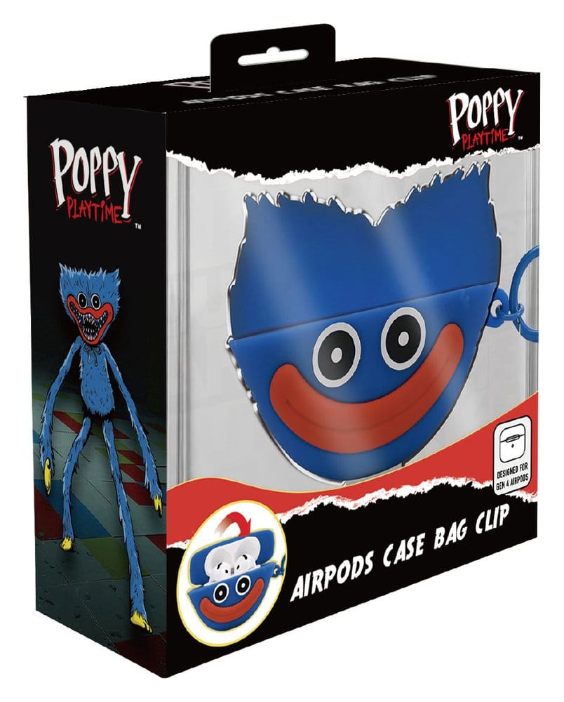 Poppy Playtime porte-clés étui pour Airpods en mousse 3D Huggy Présentoir (12)