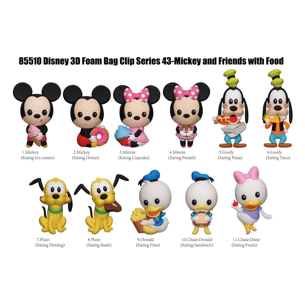 Mickey & Friends présentoir porte-clés sac à dos 3D Mickey & Friends with Food seriés 43 (24)