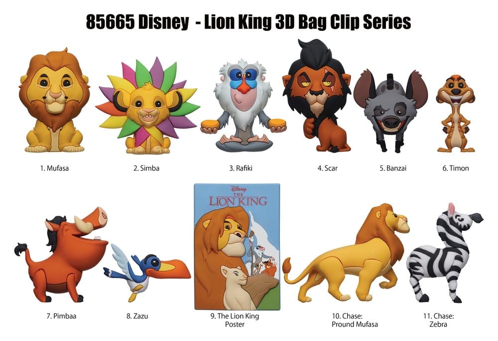 Le Roi Lion 3D porte-clés en PVC présentoir (24)