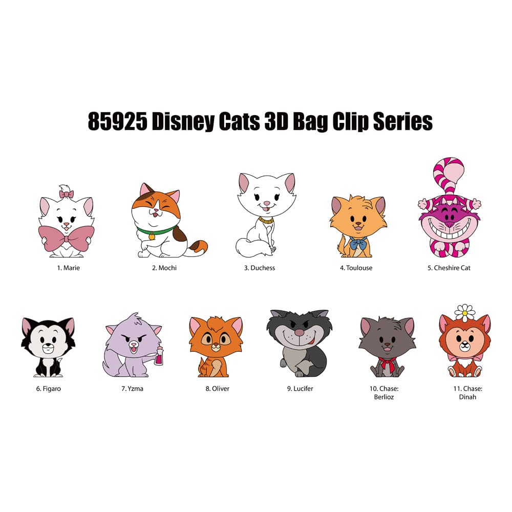 Disney chats 3D présentoir porte-clés sac à dos série 69 (24)