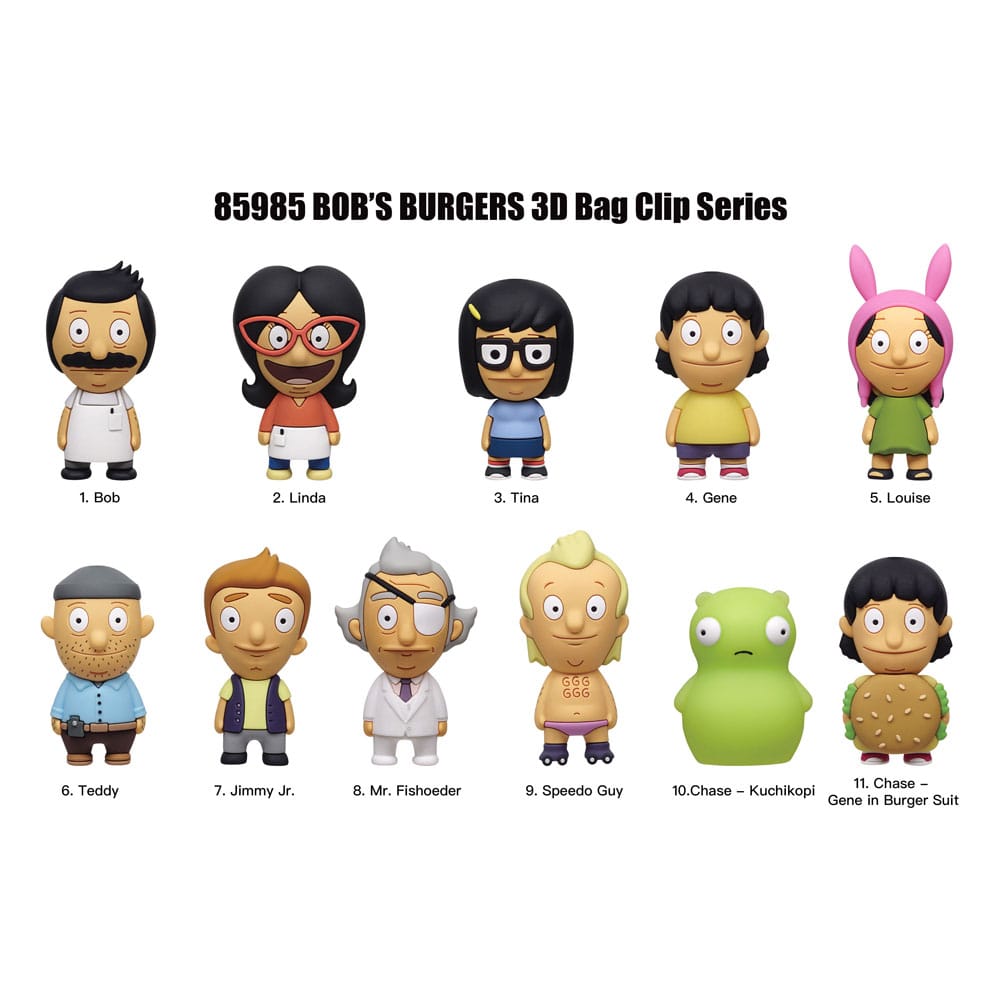 Bob's Burgers 3D présentoir porte-clés sac à dos Série 1 (24)