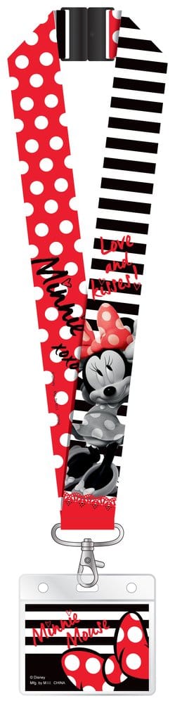 Mickey Mouse Lanière de luxe avec porte-cartes Minnie