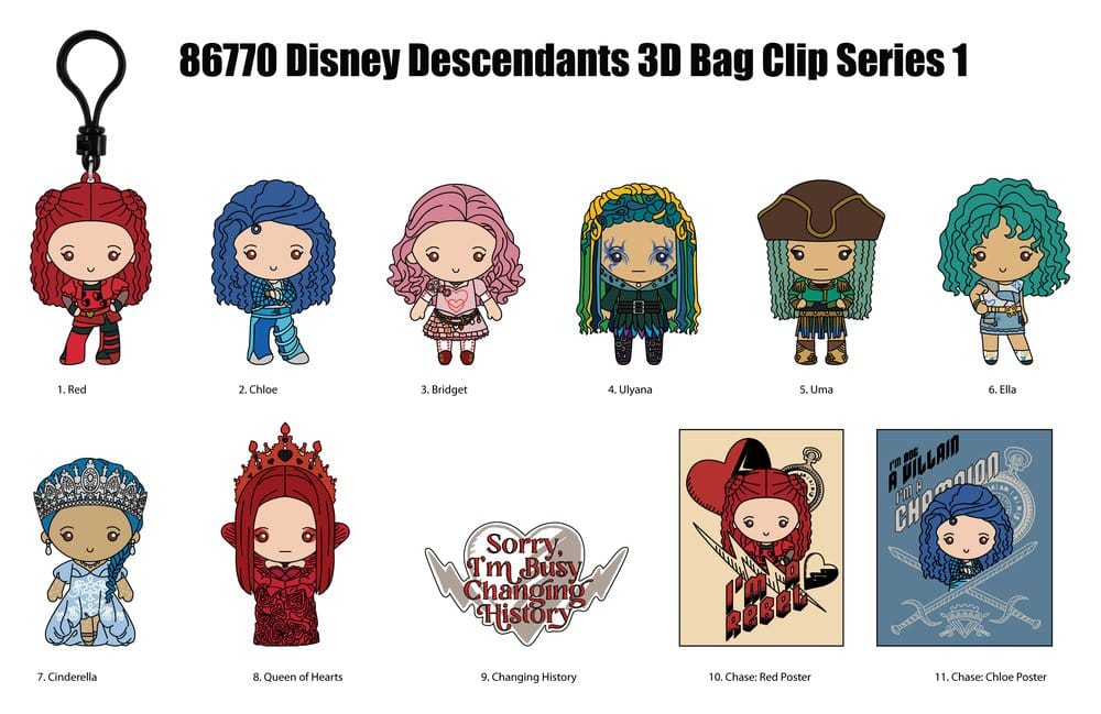 Descendants 3D présentoir porte-clés 3D en PVC série 1 (24)