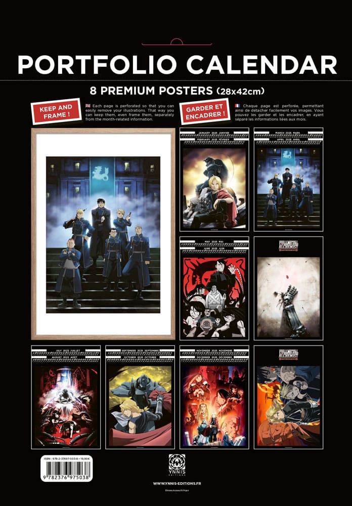 Fullmetal Alchemist Portfolio calendrier 2025 *ANGLAIS*