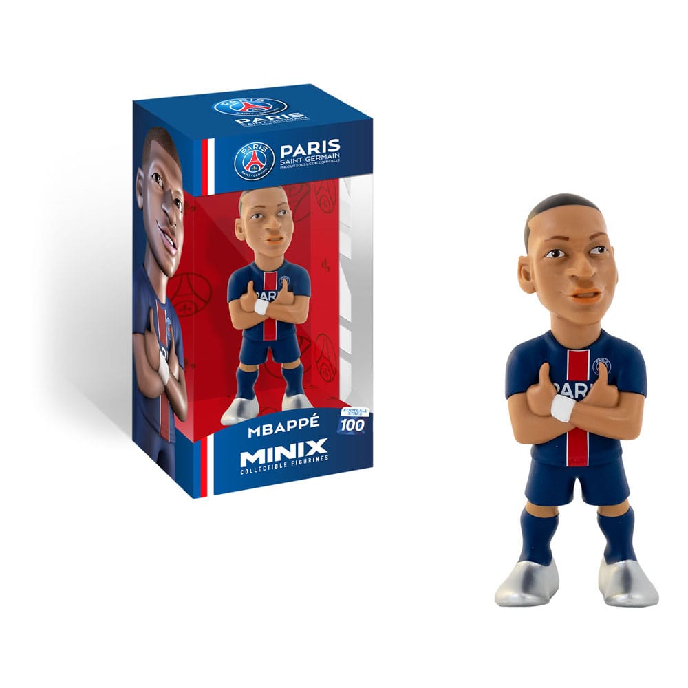 Minix - Football Stars #100 - PSG - Mbappé 7 - Figurines PVC 12 cm