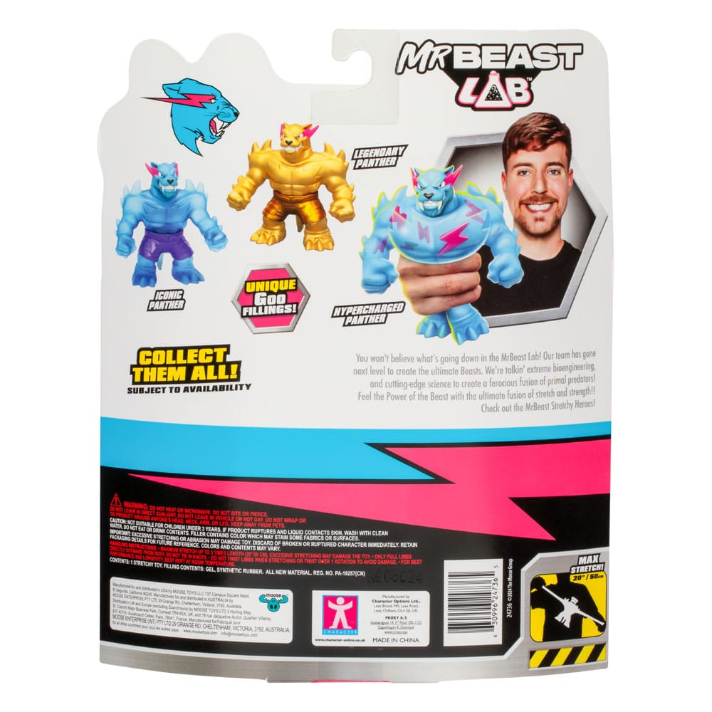 Mr. Beast Lab Goo Jit Zu figurine extensible Hypercharged Panther 11 cm