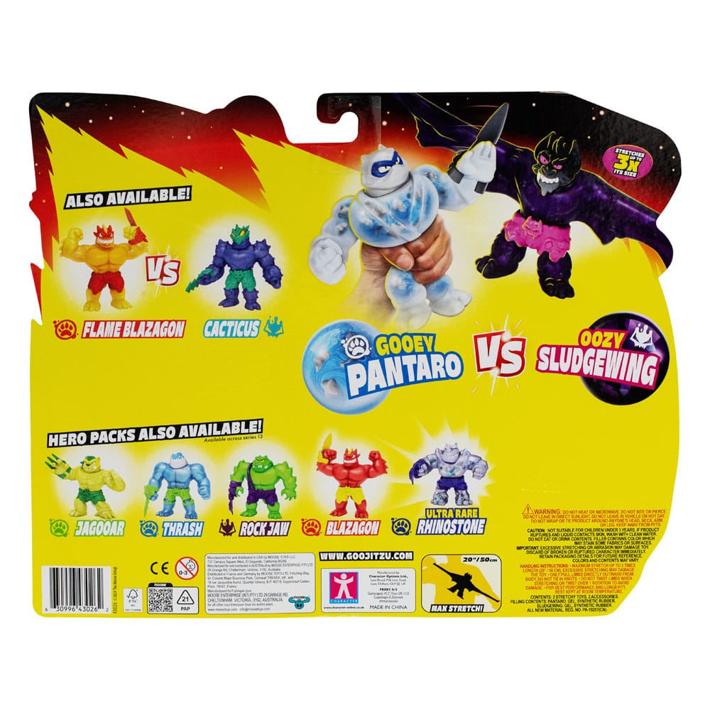 Heroes of Goo Jit Zu Meteor Madness pack 2 figurines extensible Pantaro vs. Sludgewing 12 cm