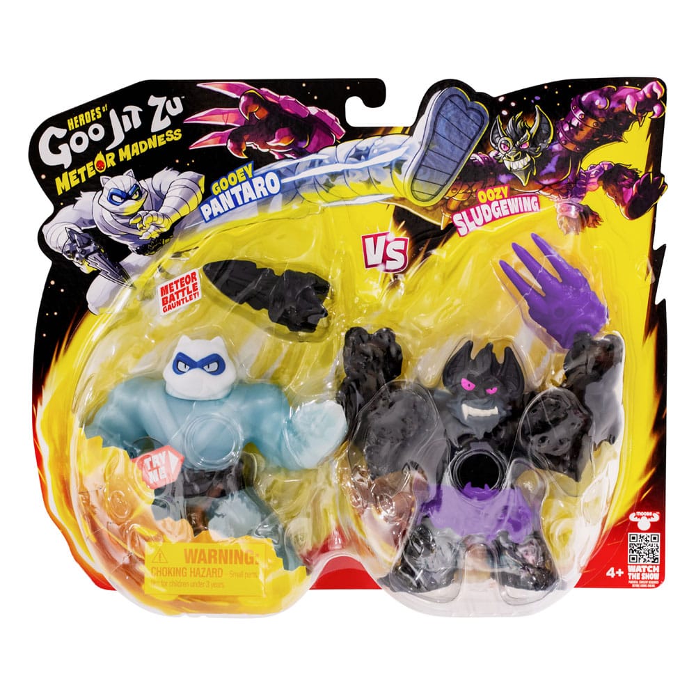 Heroes of Goo Jit Zu Meteor Madness pack 2 figurines extensible Pantaro vs. Sludgewing 12 cm