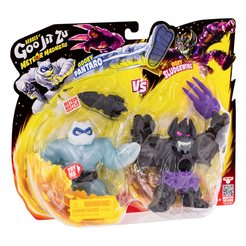 Heroes of Goo Jit Zu Meteor Madness pack 2 figurines extensible Pantaro vs. Sludgewing 12 cm