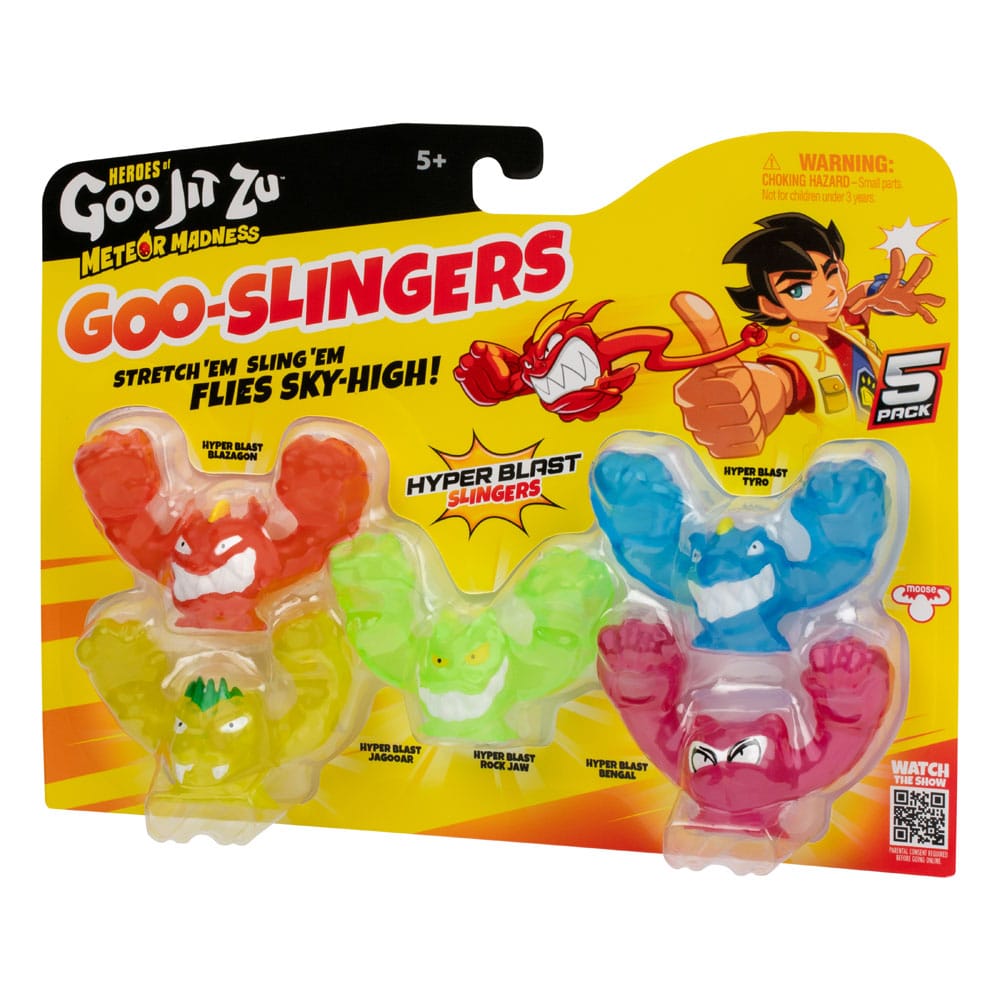 Heroes of Goo Jit Zu Meteor Madness pack 5 figurines extensible Goo Slingers Hyper Blast Slingers 5 cm