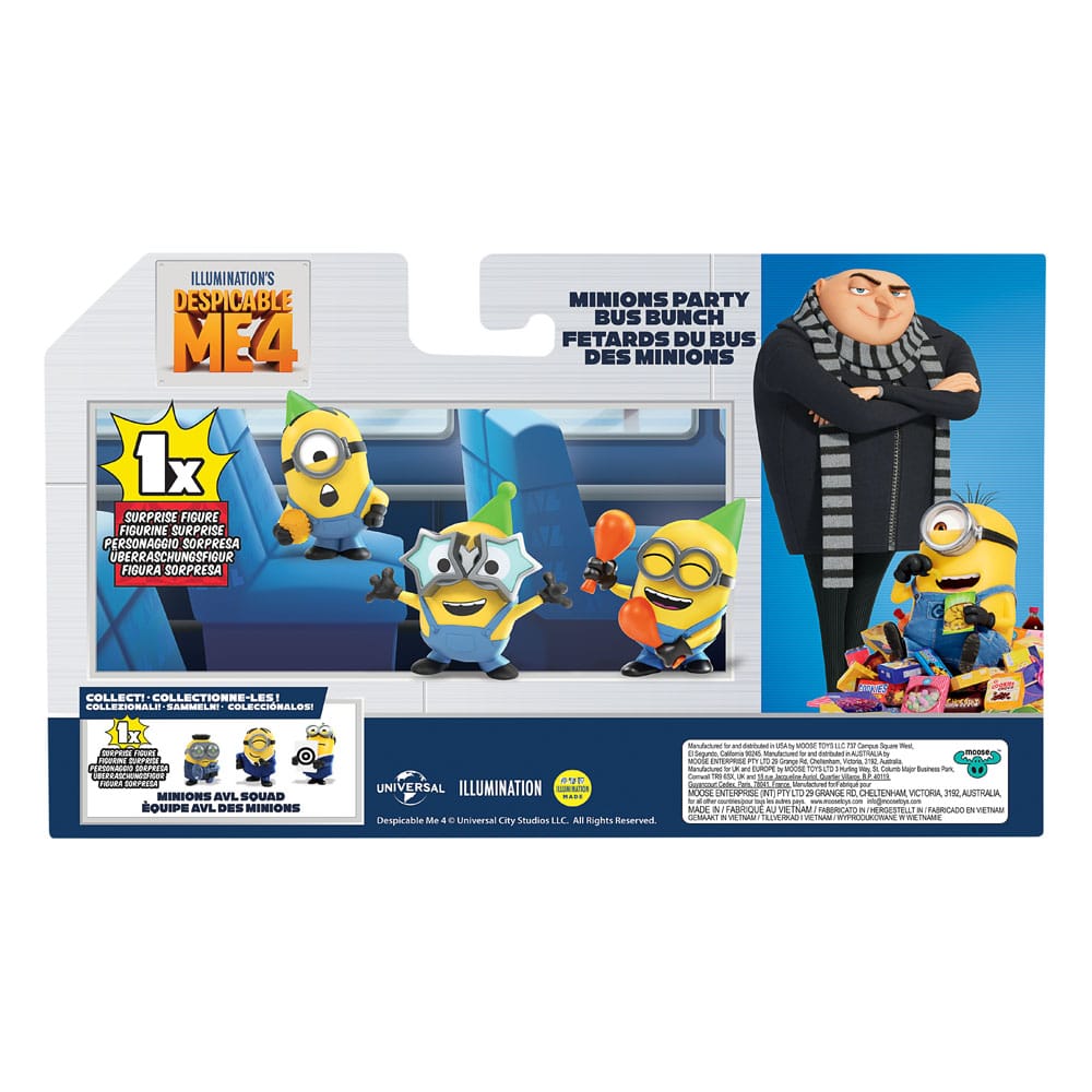 Moi, moche et méchant pack 4 figures Party Bus 5 cm