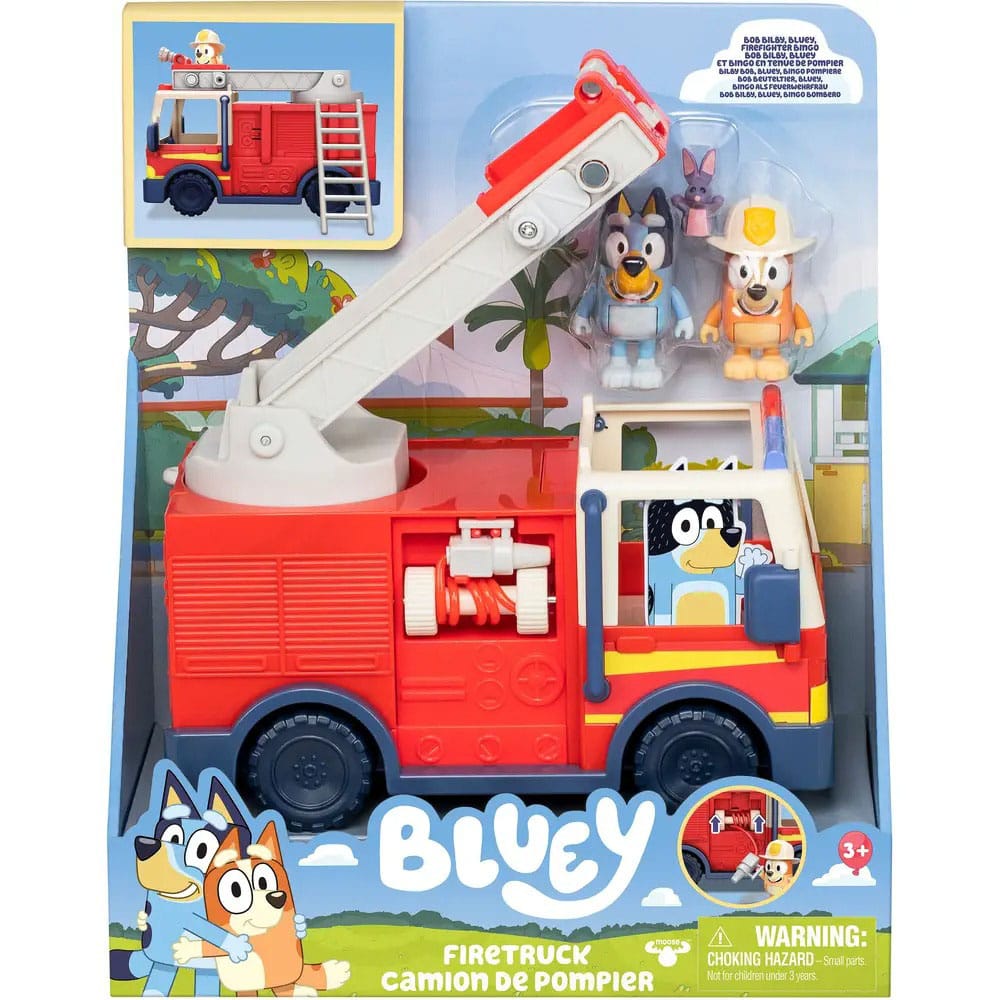 Bluey Set de jeu mini-figurines Bluey Camion de pompiers