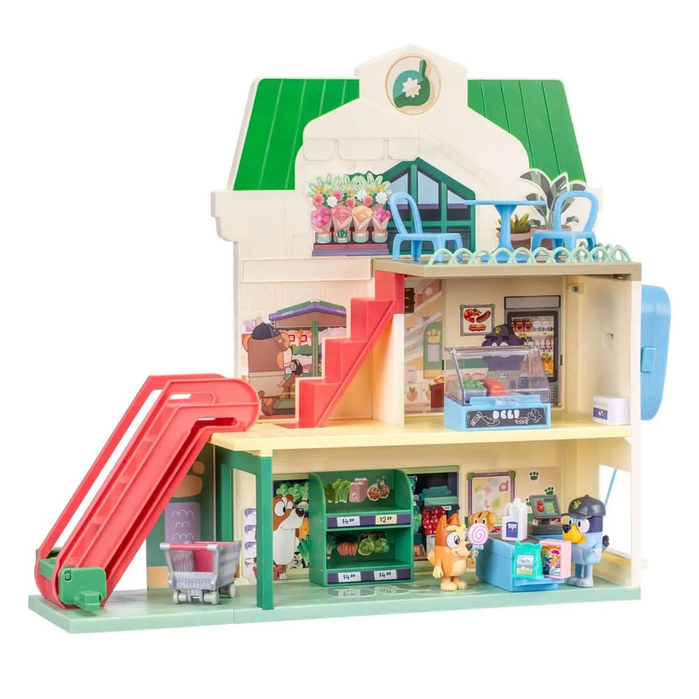 Bluey Set de jeu mini-figurines Bluey Let's Play Chef Supermarché