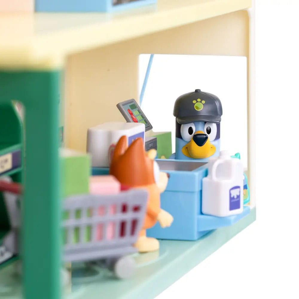 Bluey Set de jeu mini-figurines Bluey Let's Play Chef Supermarché