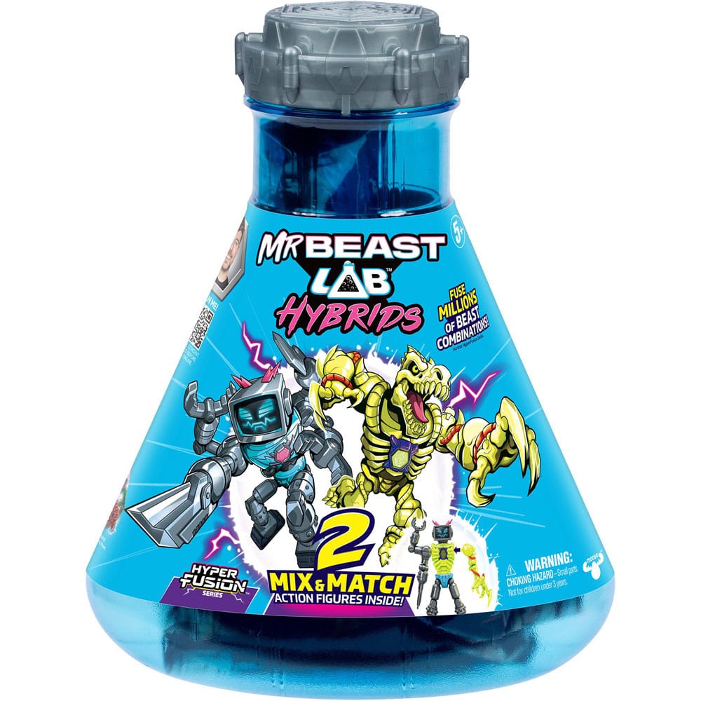 Mr. Beast Lab Hybrids Series 2 mini-figurines Pack de 2 Lab-Bot vs Gid Skeleton 11 cm