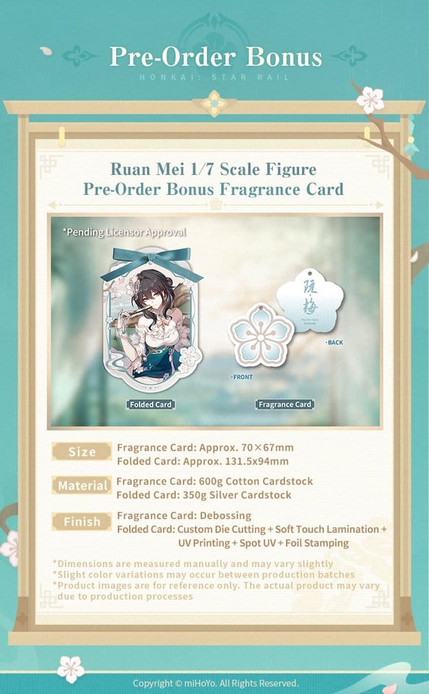 Honkai: Star Rail figurine PVC 1/7 Ruan Mei Plumblossom Letter Ver. With Bonus 18 cm
