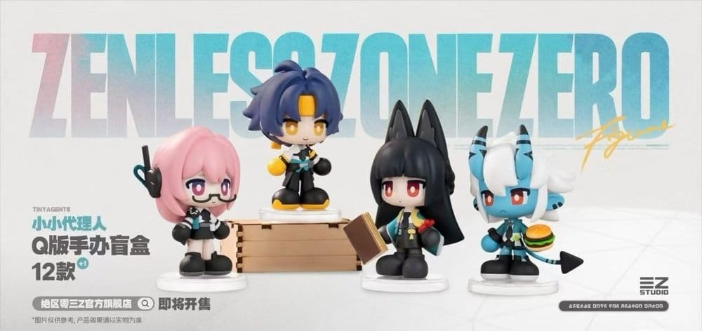 Zenless Zone Zero figurines mini PVC Tiny Agents 8-10 cm  Blind Box Display (12)