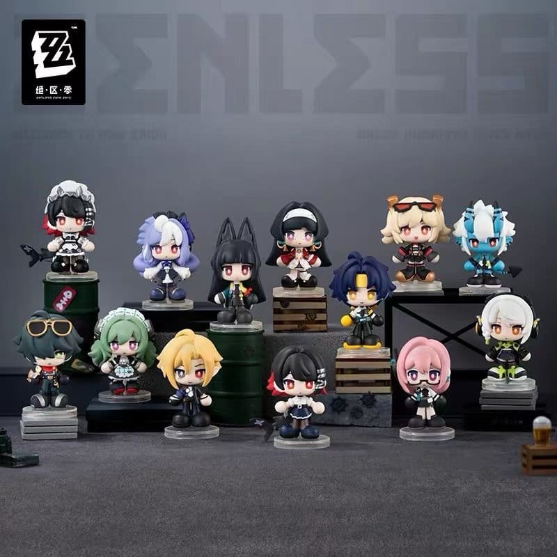 Zenless Zone Zero figurines mini PVC Tiny Agents 8-10 cm  Blind Box Display (12)