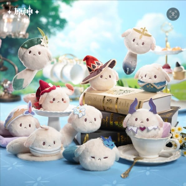 Genshin Impact présentoir boîte-mystère peluches Tea Party Companion Dodoco 17-20 cm (9)