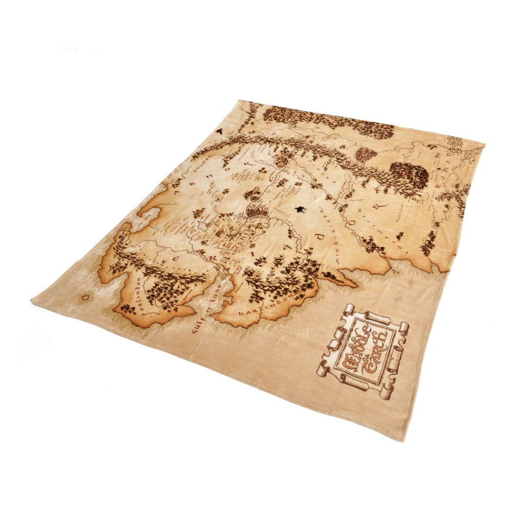 Le Seigneur des anneaux Couverture douillette Middleearth Map 180 x 200 cm