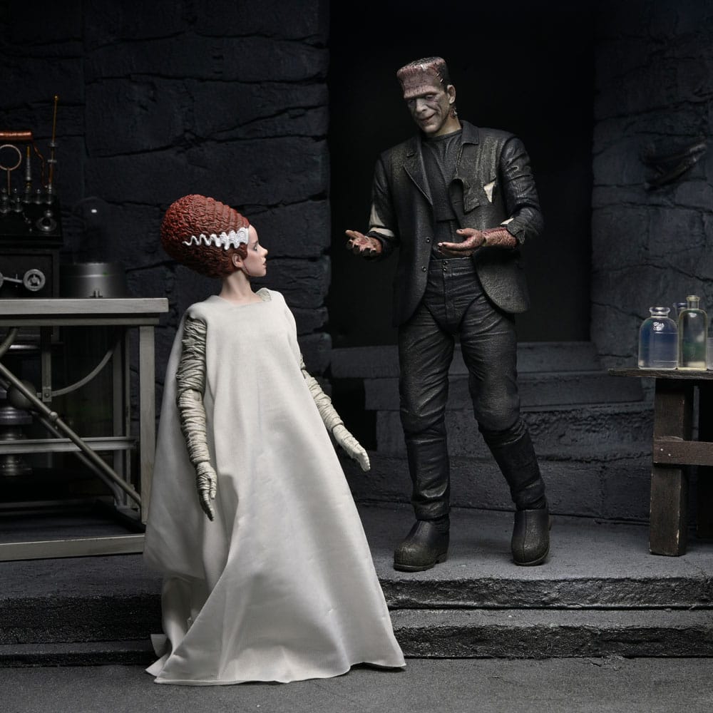 Universal Monsters 2 pack figurines Bride of Frankenstein 90th Anniversary The Monster & His Mate 18 cm