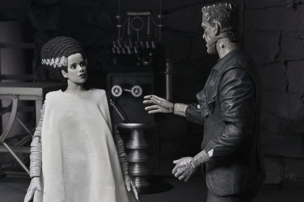Universal Monsters pack 2 figurines La Fiancée de Frankenstein 90th Anniversary The Monster & His Mate (B&W) 18 cm