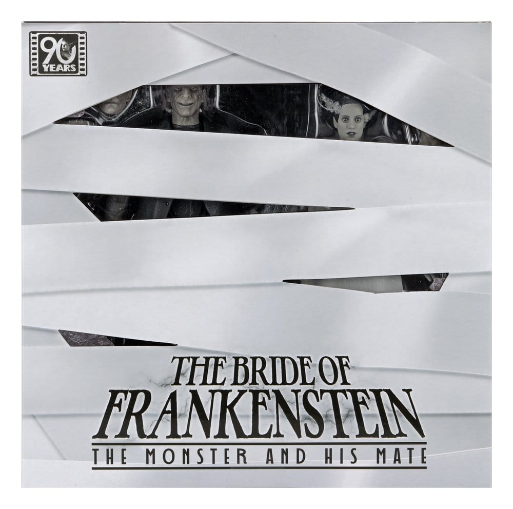 Universal Monsters pack 2 figurines La Fiancée de Frankenstein 90th Anniversary The Monster & His Mate (B&W) 18 cm
