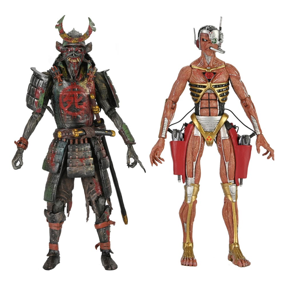 Iron Maiden Future Past World Tour Ultimate figurines pack 2 Senjutsu Eddie and Somewhere in Time Eddie 18 cm