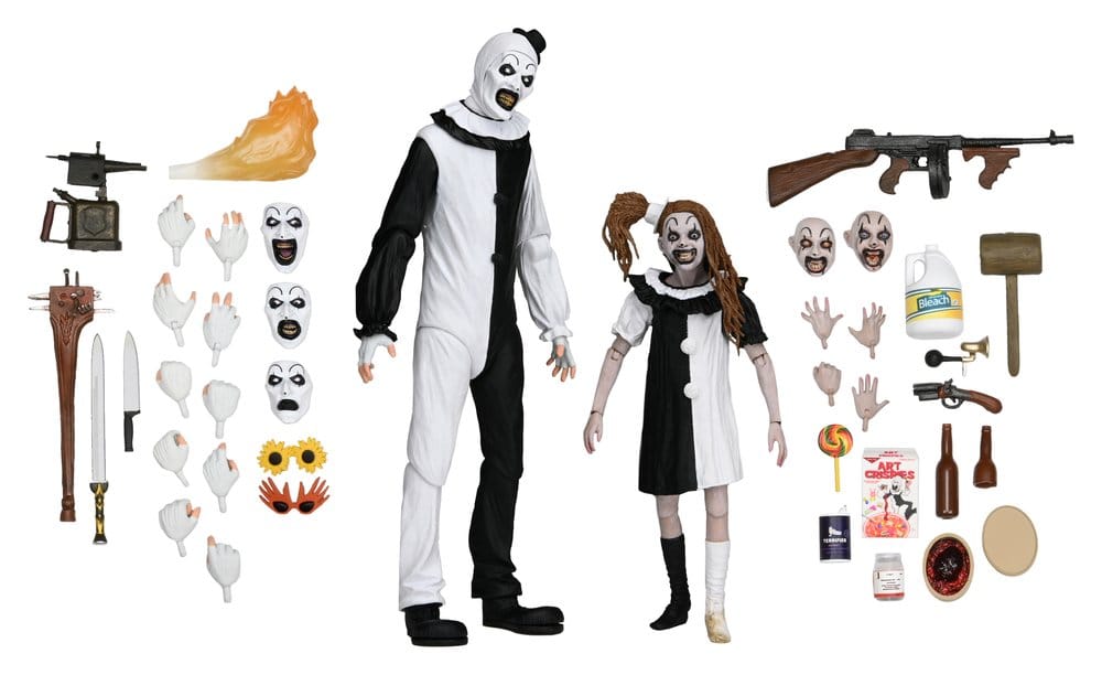 Terrifier 2 2 pack figurines Ultimate Art the Clown & Little Pale Girl 18 cm