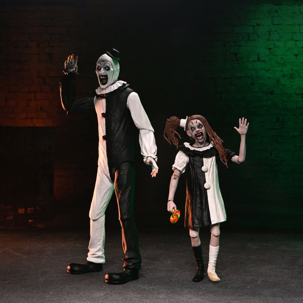 Terrifier 2 2 pack figurines Ultimate Art the Clown & Little Pale Girl 18 cm