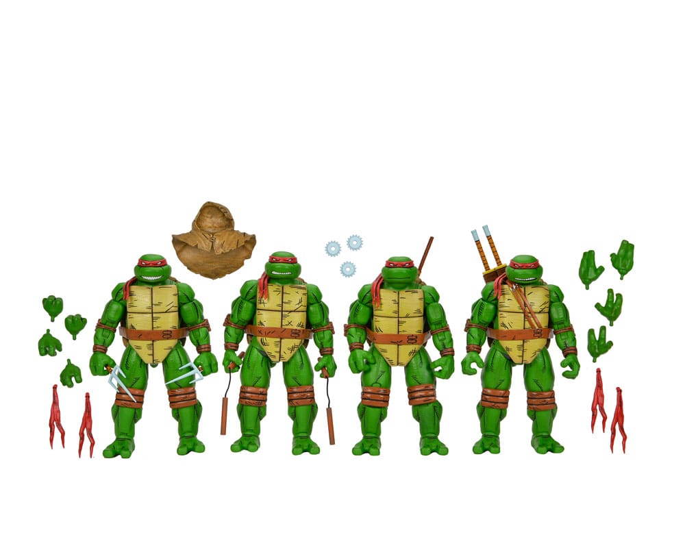 Teenage Mutant Ninja Turtles (Mirage Comics) pack 4 figurines Leonardo, Raphael, Michelangelo, Donatello 18 cm