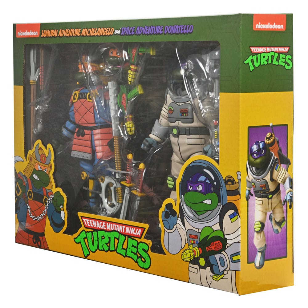 Tortues Ninja (Cartoon) pack 2 figurines Space Adventure & Samurai Turtles 18 cm