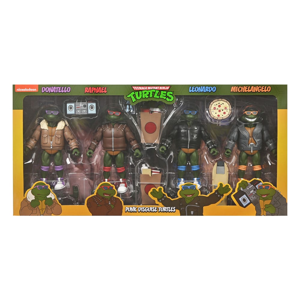 Tortues Ninja (Cartoon) figurines Pack de 4 Punk Turtles 18 cm