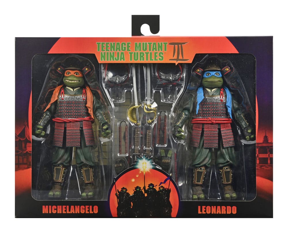 Les Tortues Ninja 3 2-Pack figurines Leonardo & Michelangelo 18 cm