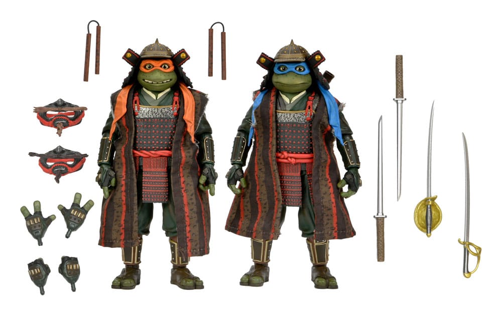 Les Tortues Ninja 3 2-Pack figurines Leonardo & Michelangelo 18 cm