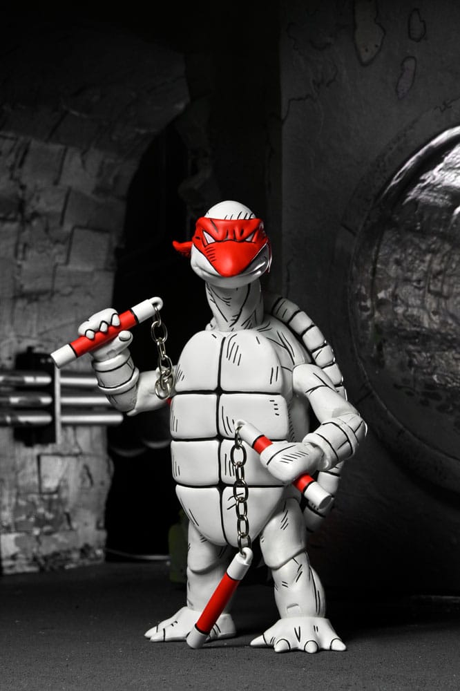 Tortues Ninja (Mirage Comics) pack 2 figurines Black and White First Turtles 18 cm
