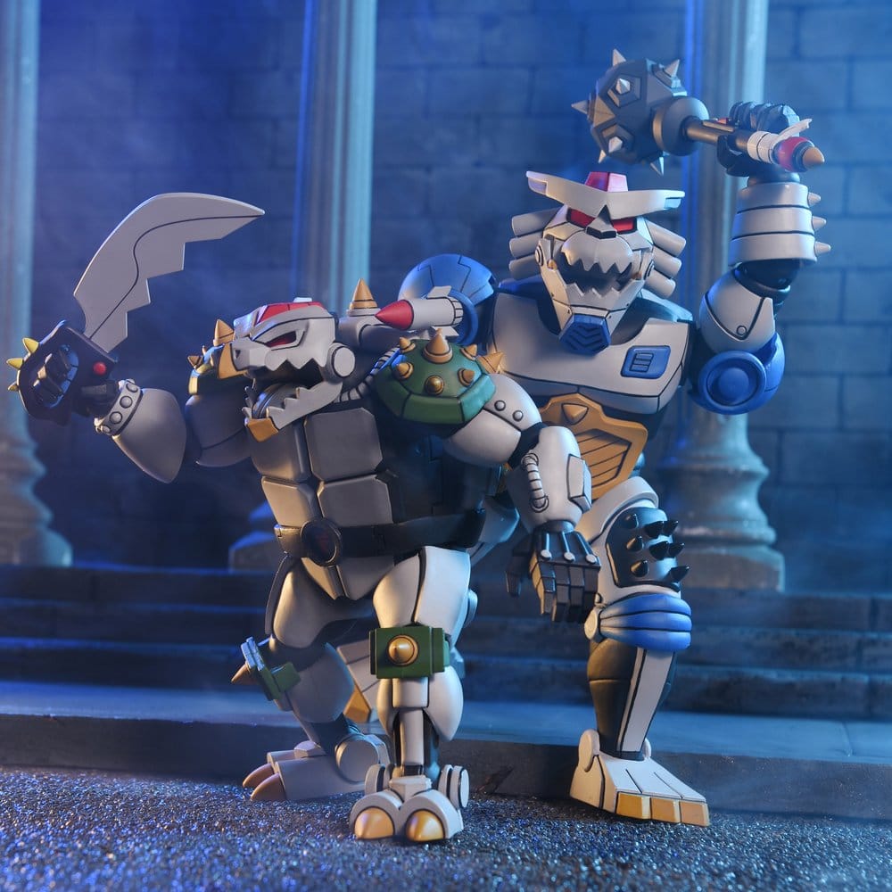 Teenage Mutant Ninja Turtles (1987 Cartoon) pack 2 figurines Robo Tokka and Rahzar 18 cm
