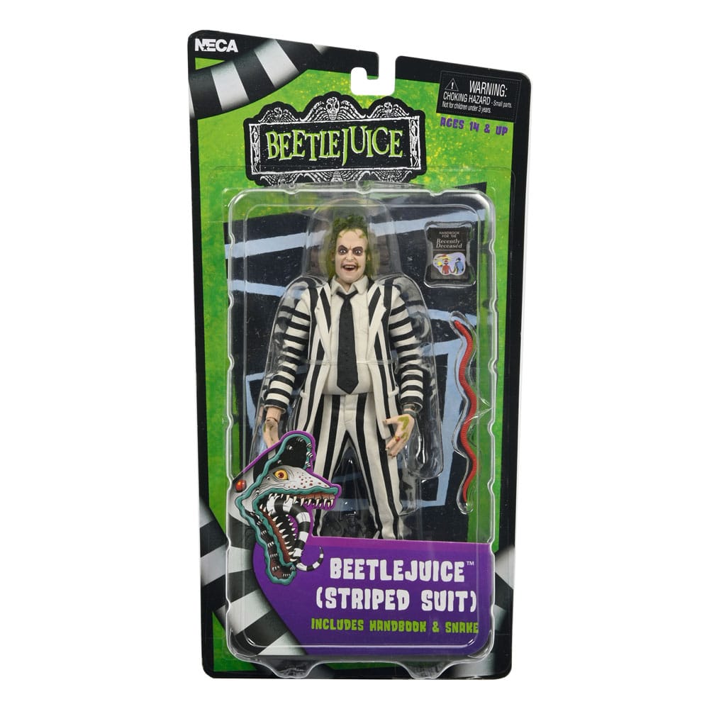 Beetlejuice 1988 figurine Beetlejuice Black and White Striped Suit 18 cm