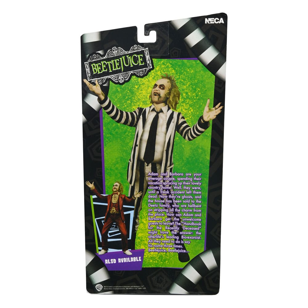 Beetlejuice 1988 figurine Beetlejuice Black and White Striped Suit 18 cm