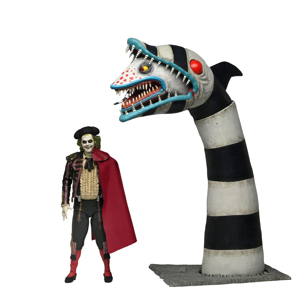 Beetlejuice Beetlejuice pack de 2 figurines Ultimate "Matador" Beetlejuice and Sandworm 18 cm
