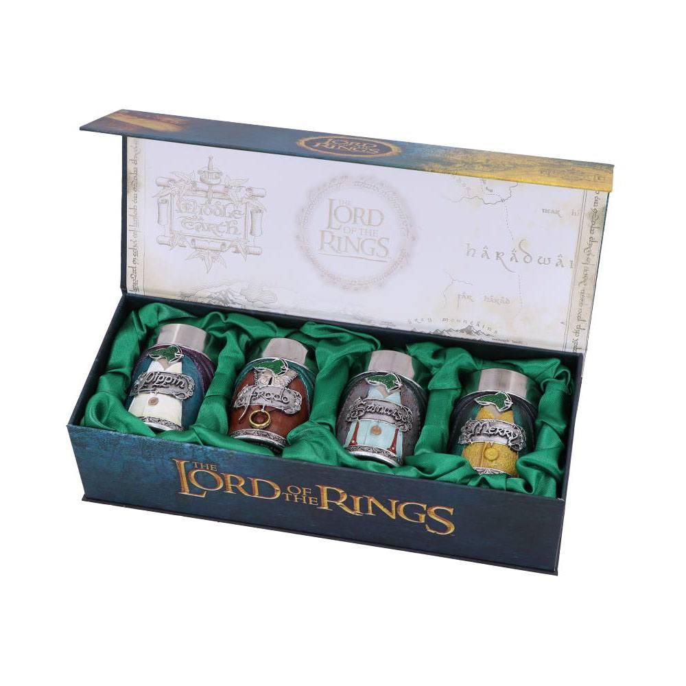 Le Seigneur des Anneaux Set 4 verres à shot Hobbits