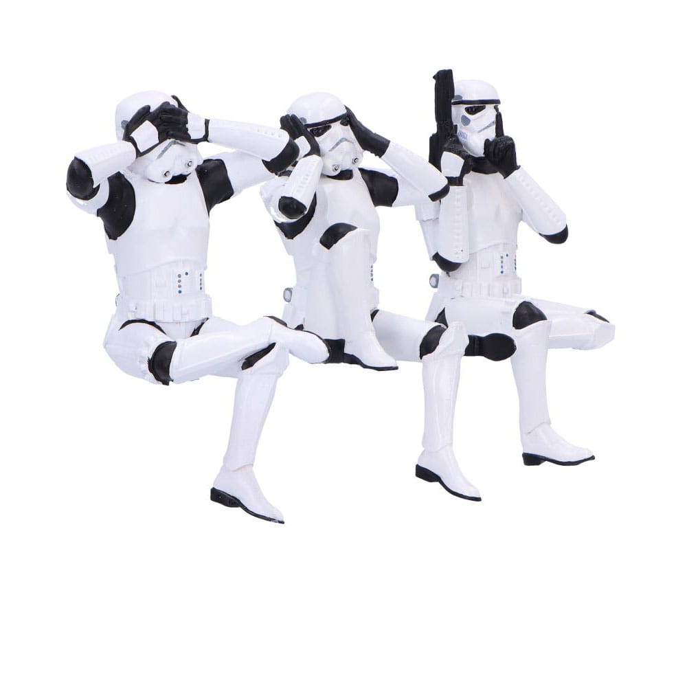 Stormtrooper figurines Three Wise Sitting Stormtroopers 11 cm